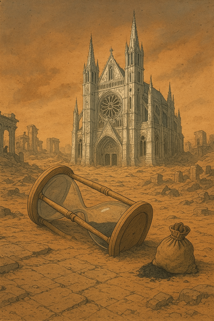 Illustration surréaliste des Insomniaques roman de réalisme magique, la cathédrâle du désert du sommeil, univers littéraire Les Interstices